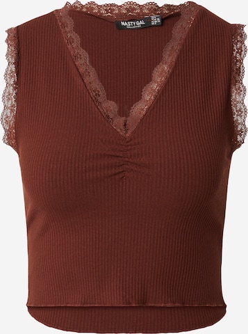 Nasty Gal Top in Brown: front