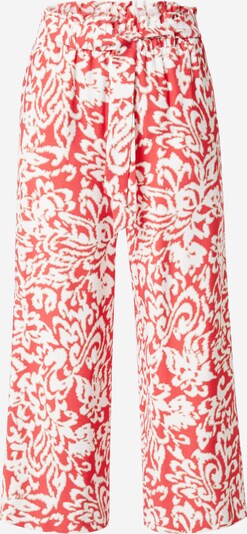 COMMA Pantalon en beige / rouge / blanc, Vue avec produit