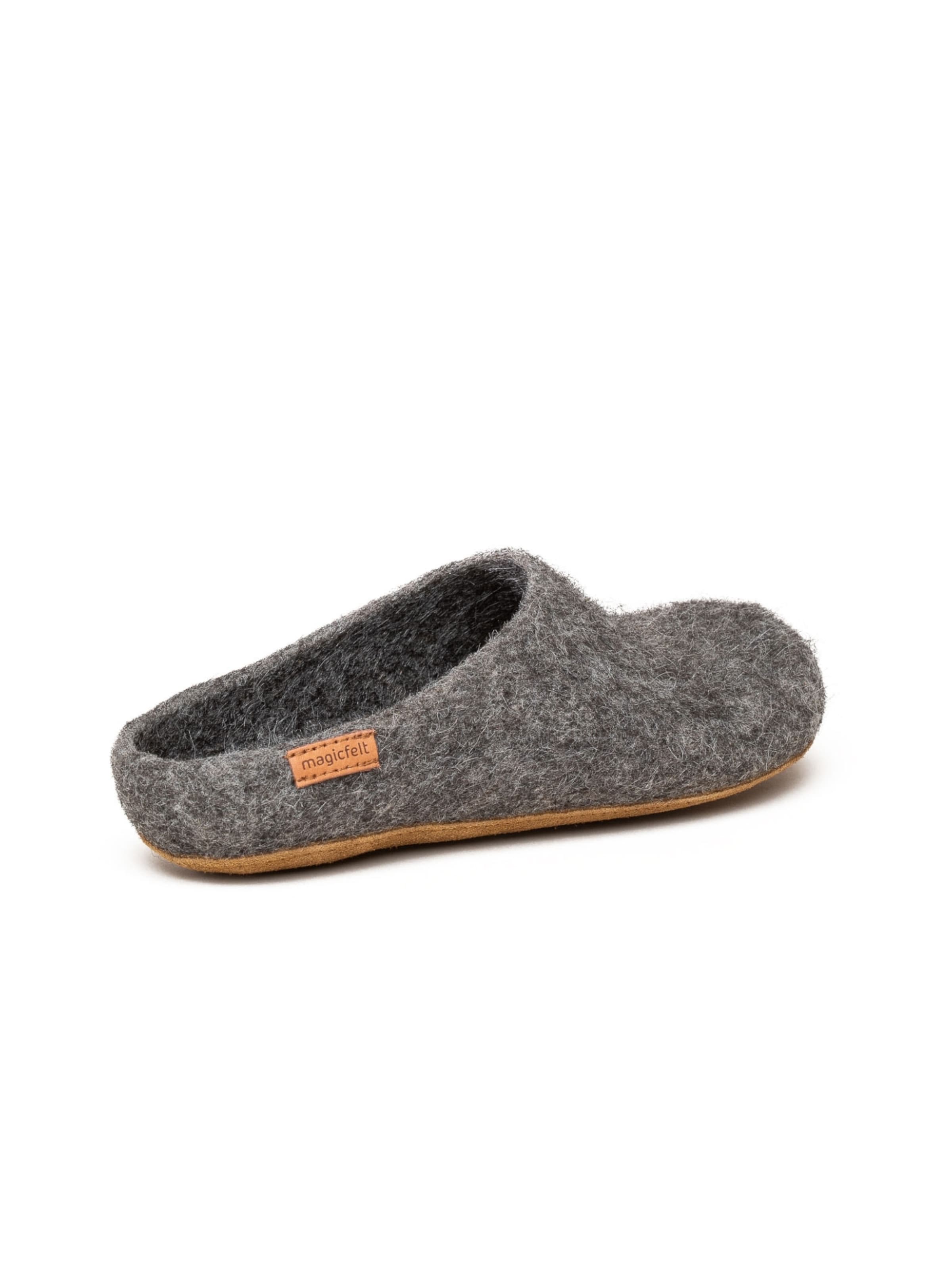 MagicFelt Slippers 'Filzpantoffel Magicfelt 713' in Grey