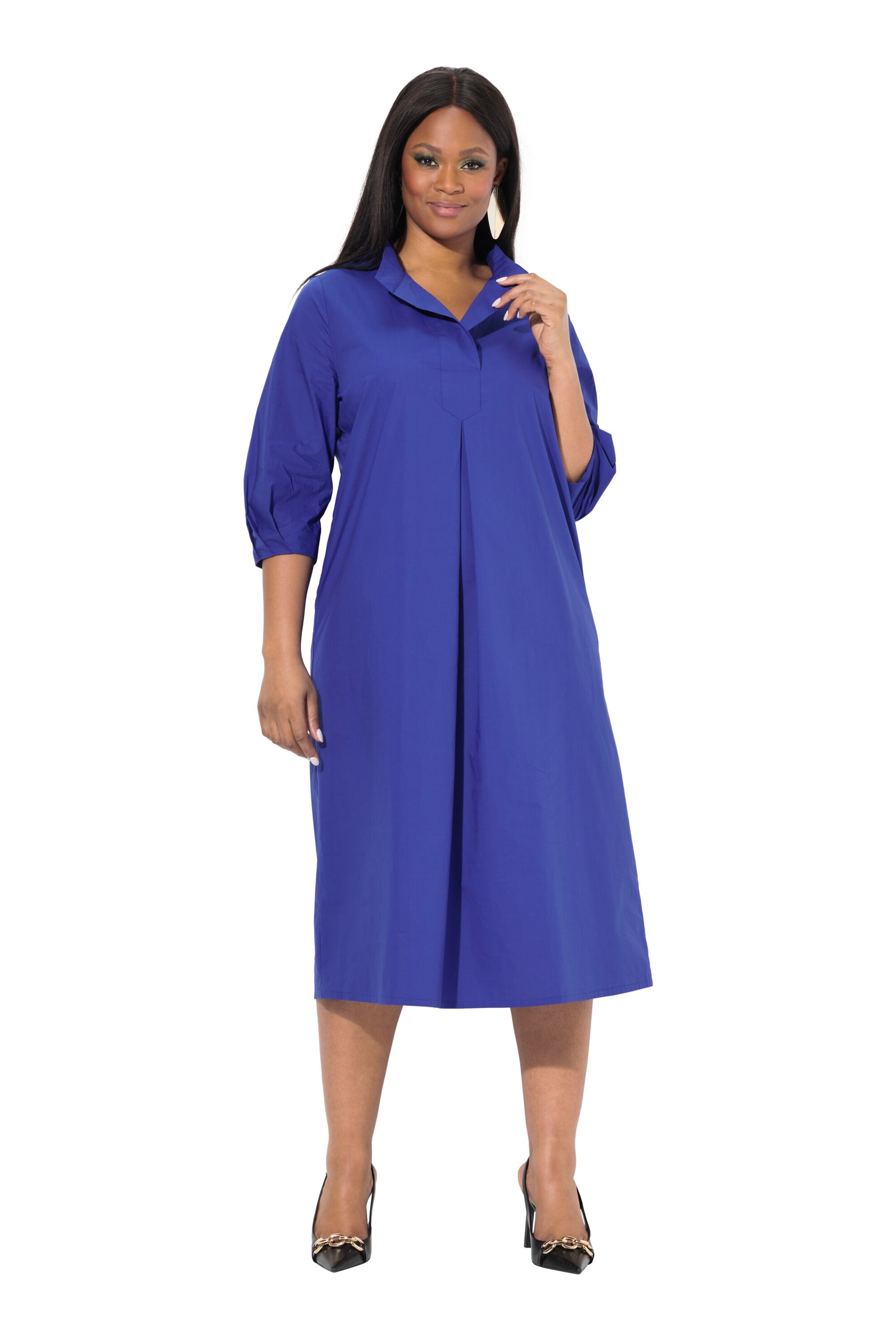 Ulla Popken Kleid in Blau: Vorderseite