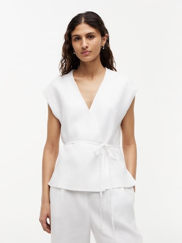 Gilet de costume TOMMY HILFIGER en blanc : devant