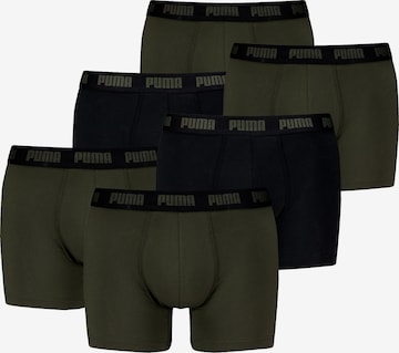 PUMA Boxerky – zelená: přední strana