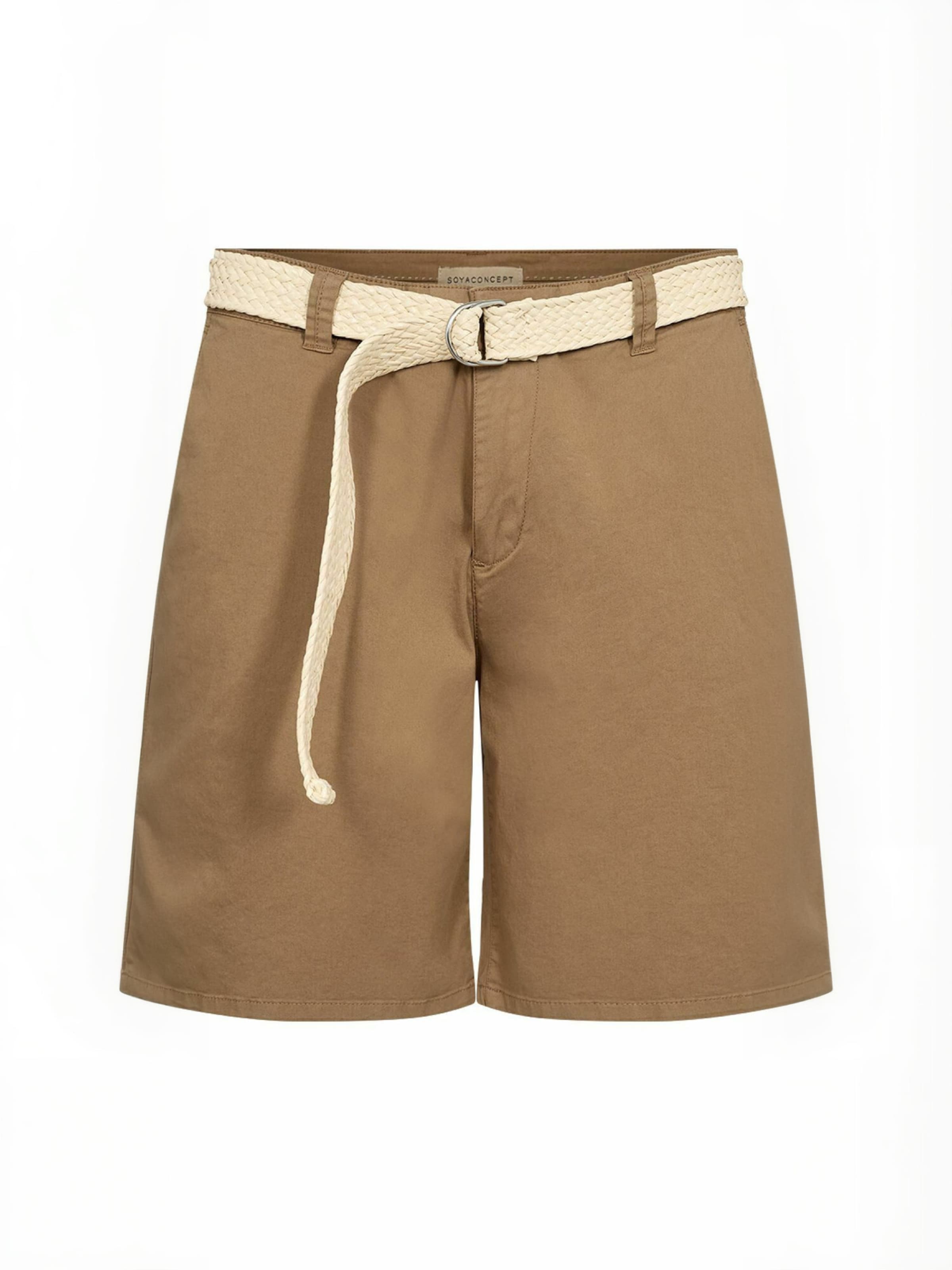 Soyaconcept Loose fit Chino trousers 'Roverna' in Brown: front