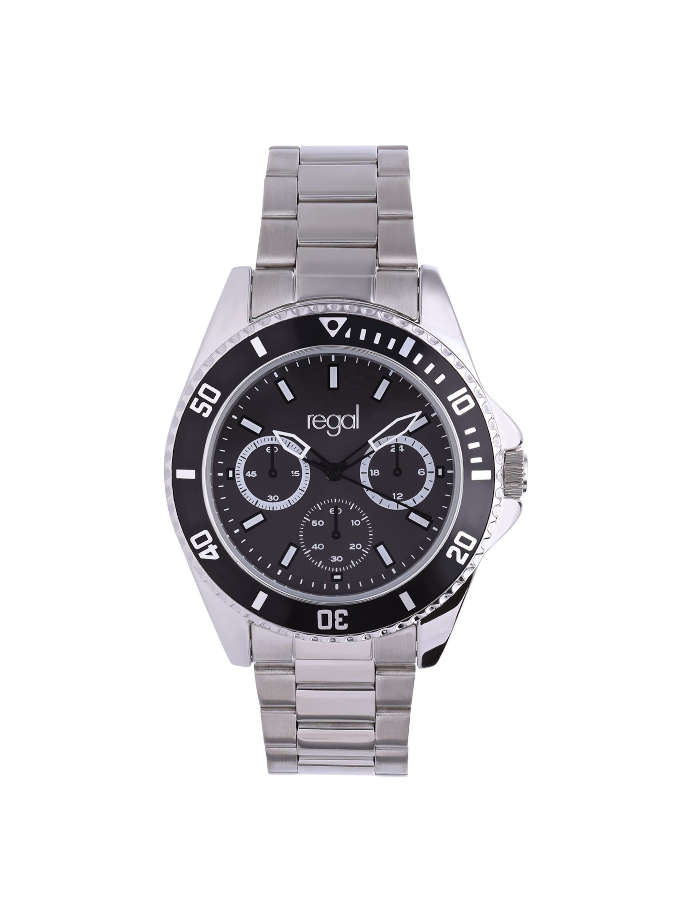 Lucardi Analoog horloge 'Minimalistisch' in Zilver: voorkant