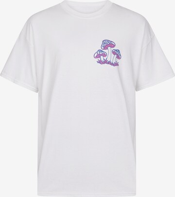 New Love Club Shirt 'MUSHROOMS' in White: front