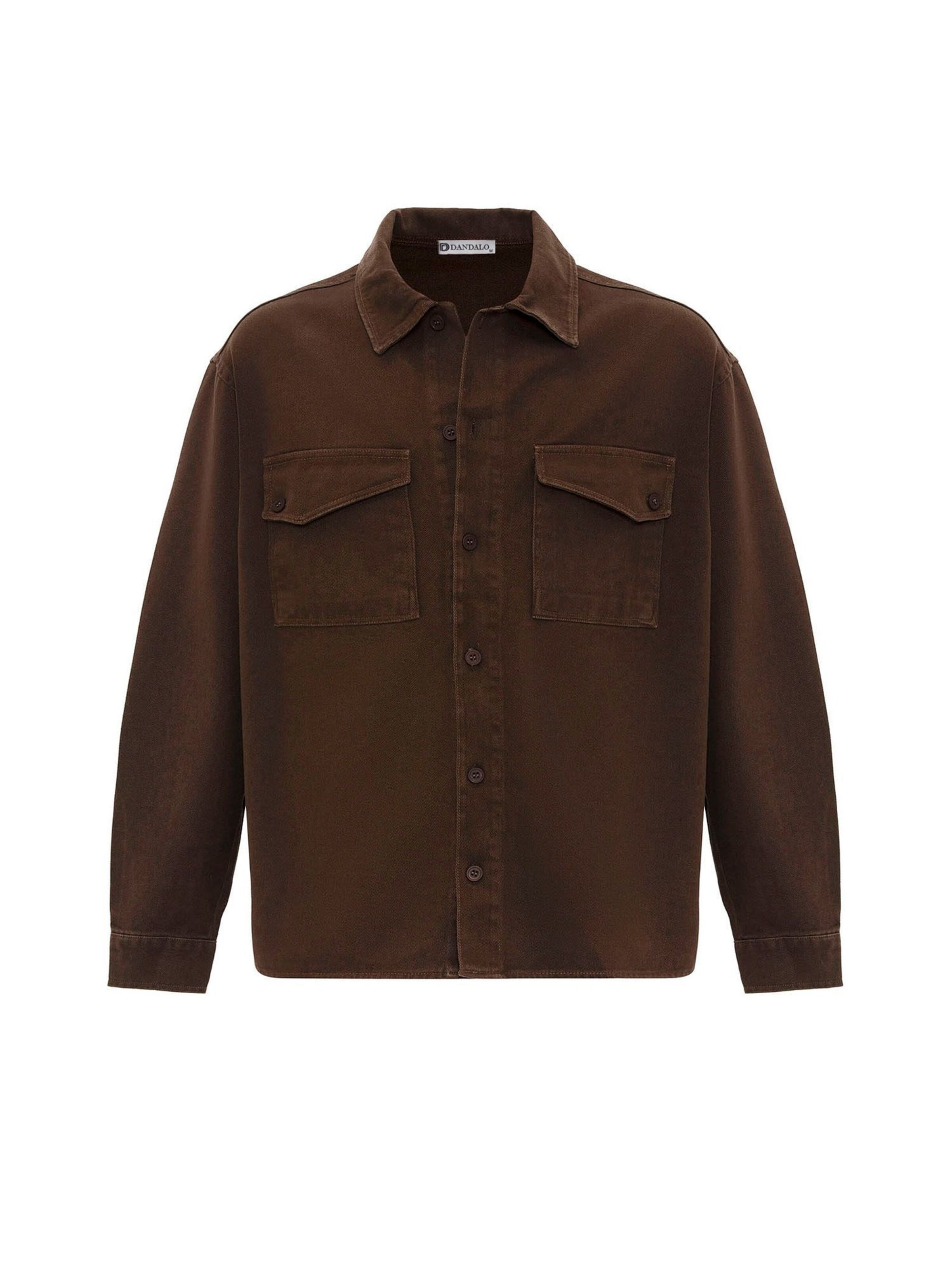 Fit confort Chemise Dandalo en marron : devant