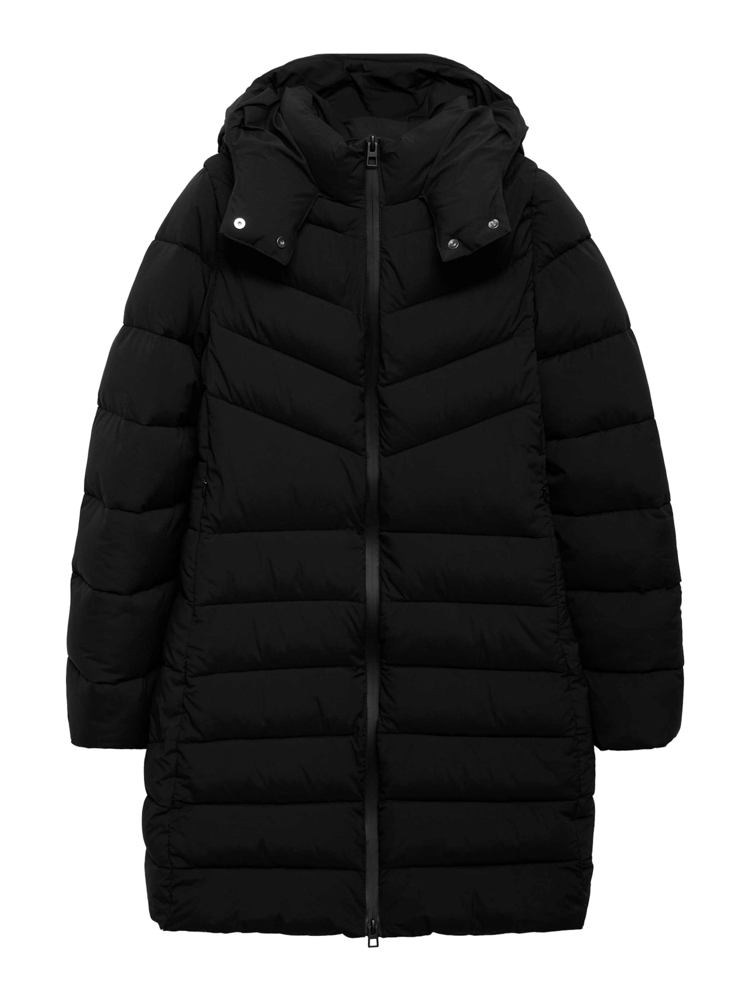 MANGO Mantel 'BEGO' in Schwarz: Vorderseite