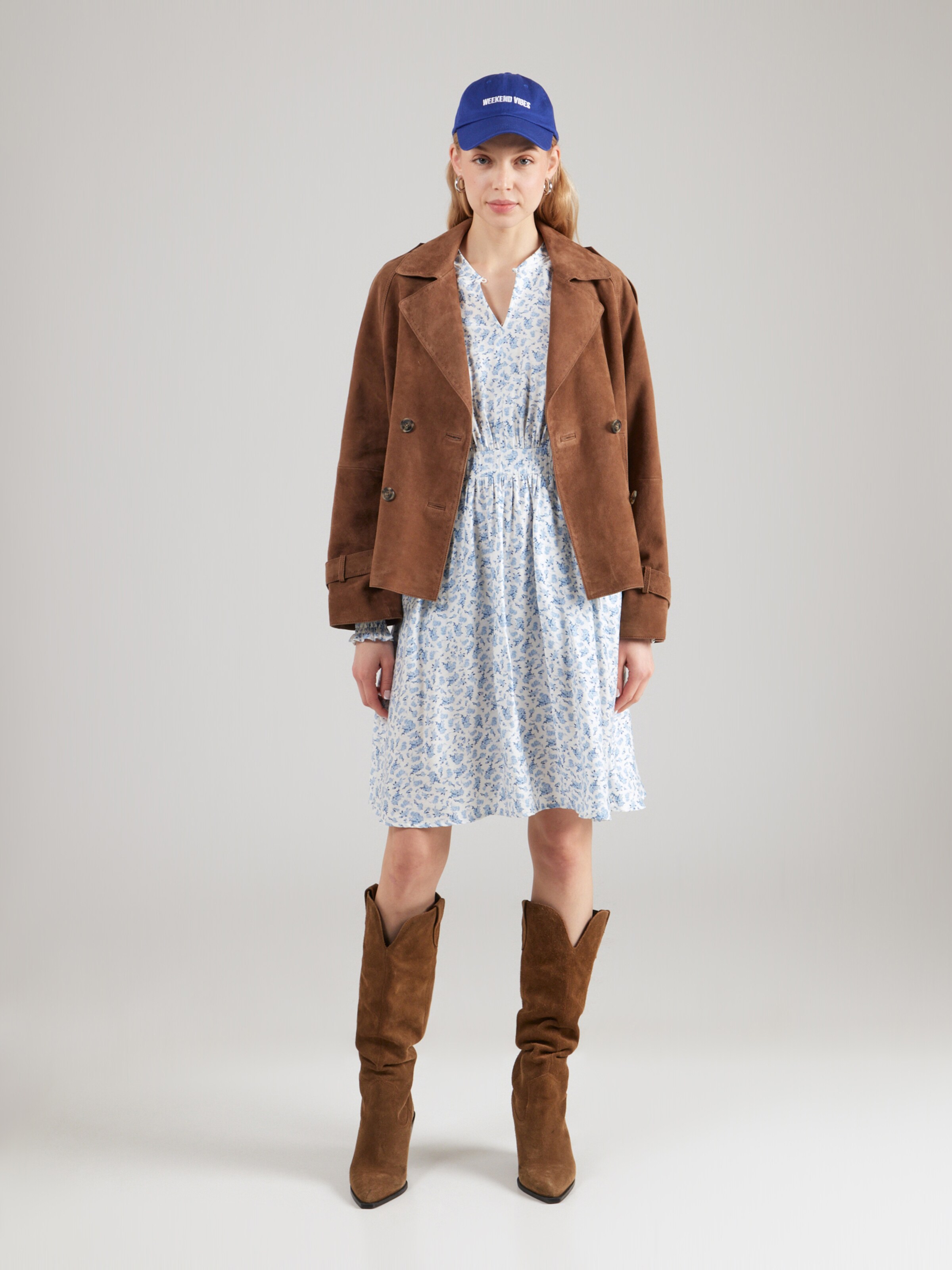 Robe-chemise 'Cajsa Karalynn' MSCH COPENHAGEN en Marine, Opal