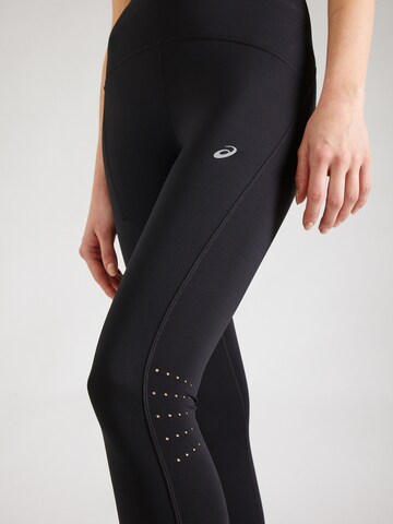 Skinny Pantalon de sport 'Road' ASICS en noir