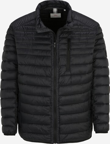 s.Oliver Men Big Sizes Between-Season Jacket in Black: front
