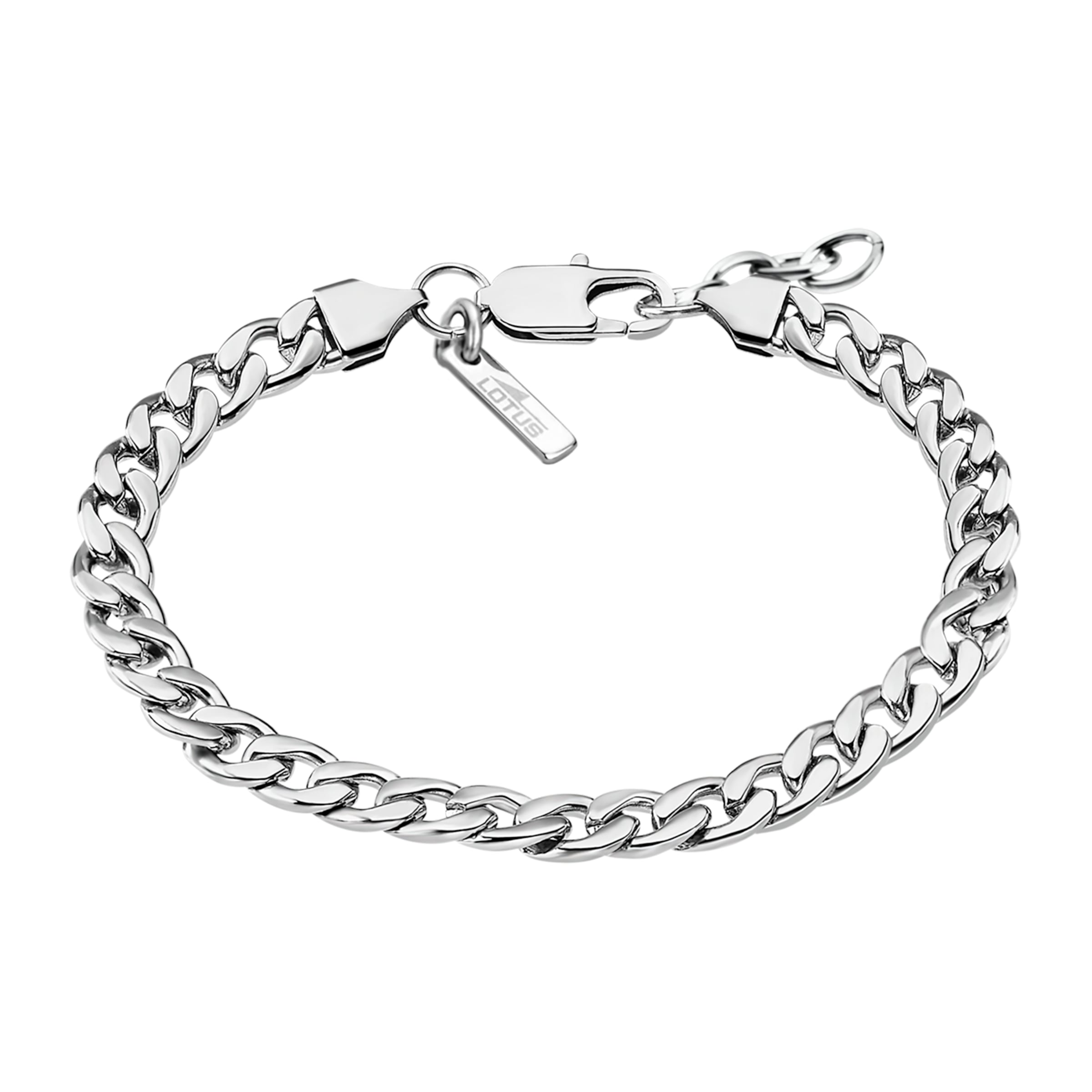 Lotus Bracelet in Silver: front