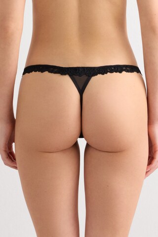INTIMISSIMI Thong 'Pretty Flowers' in Black