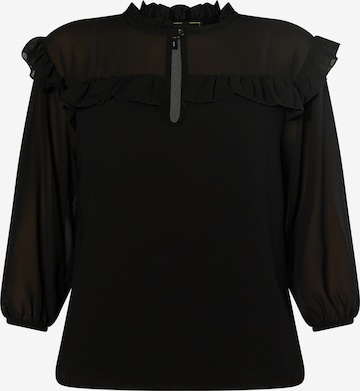 faina Blouse in Zwart: voorkant