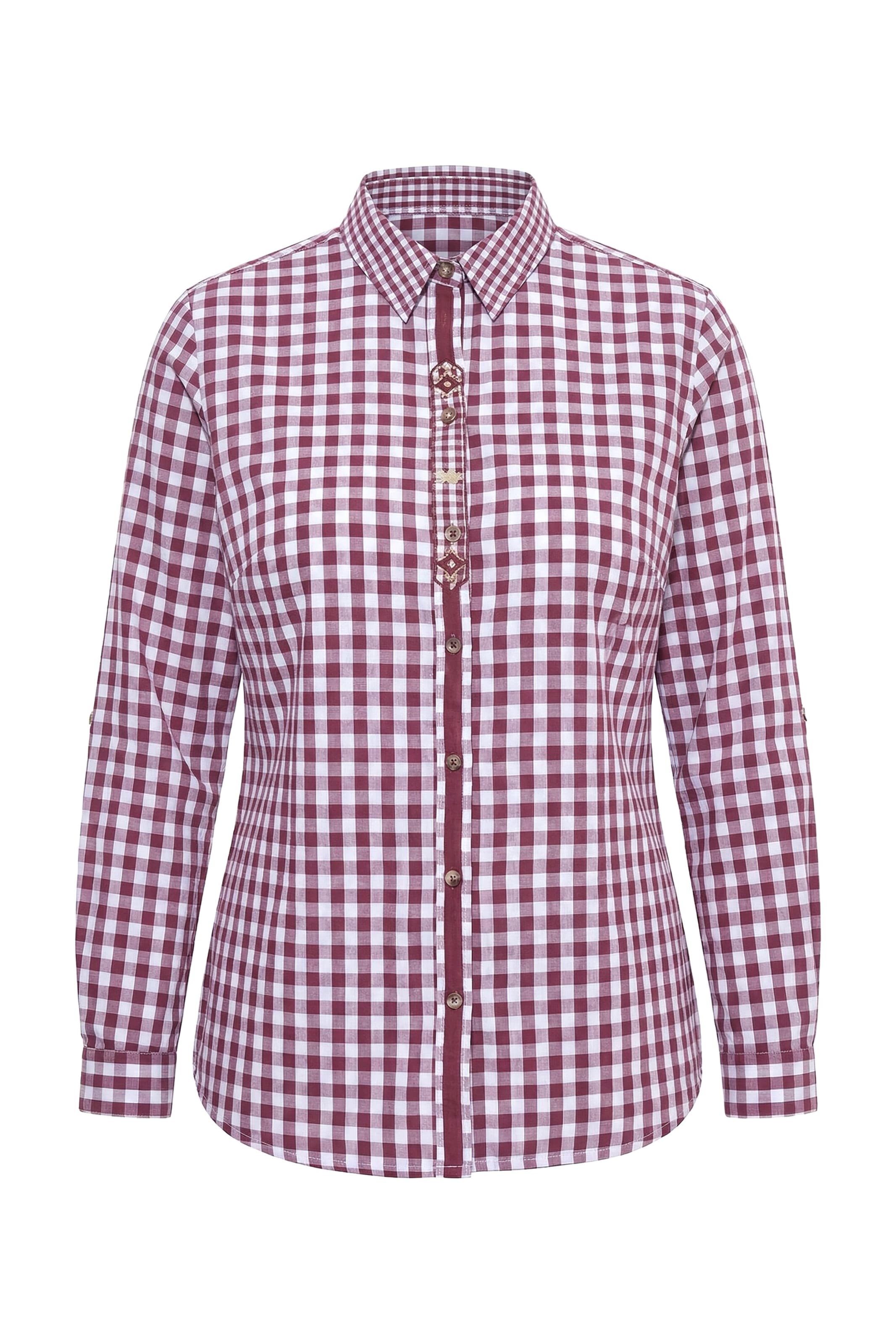 Ulla Popken Klederdracht blouse in Rood: voorkant