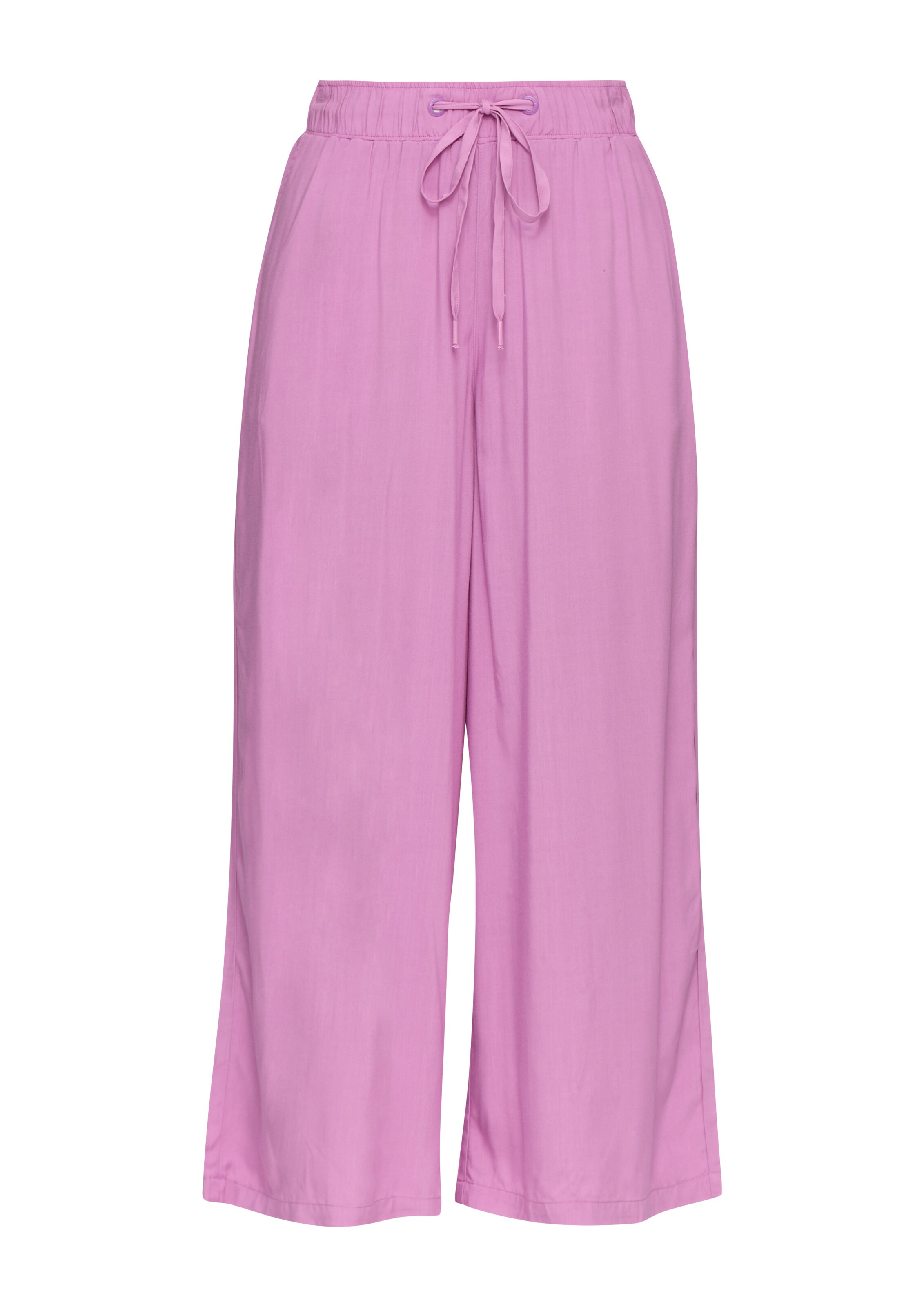 QS Široke hlačnice Hlače | vijolična barva: sprednja stran