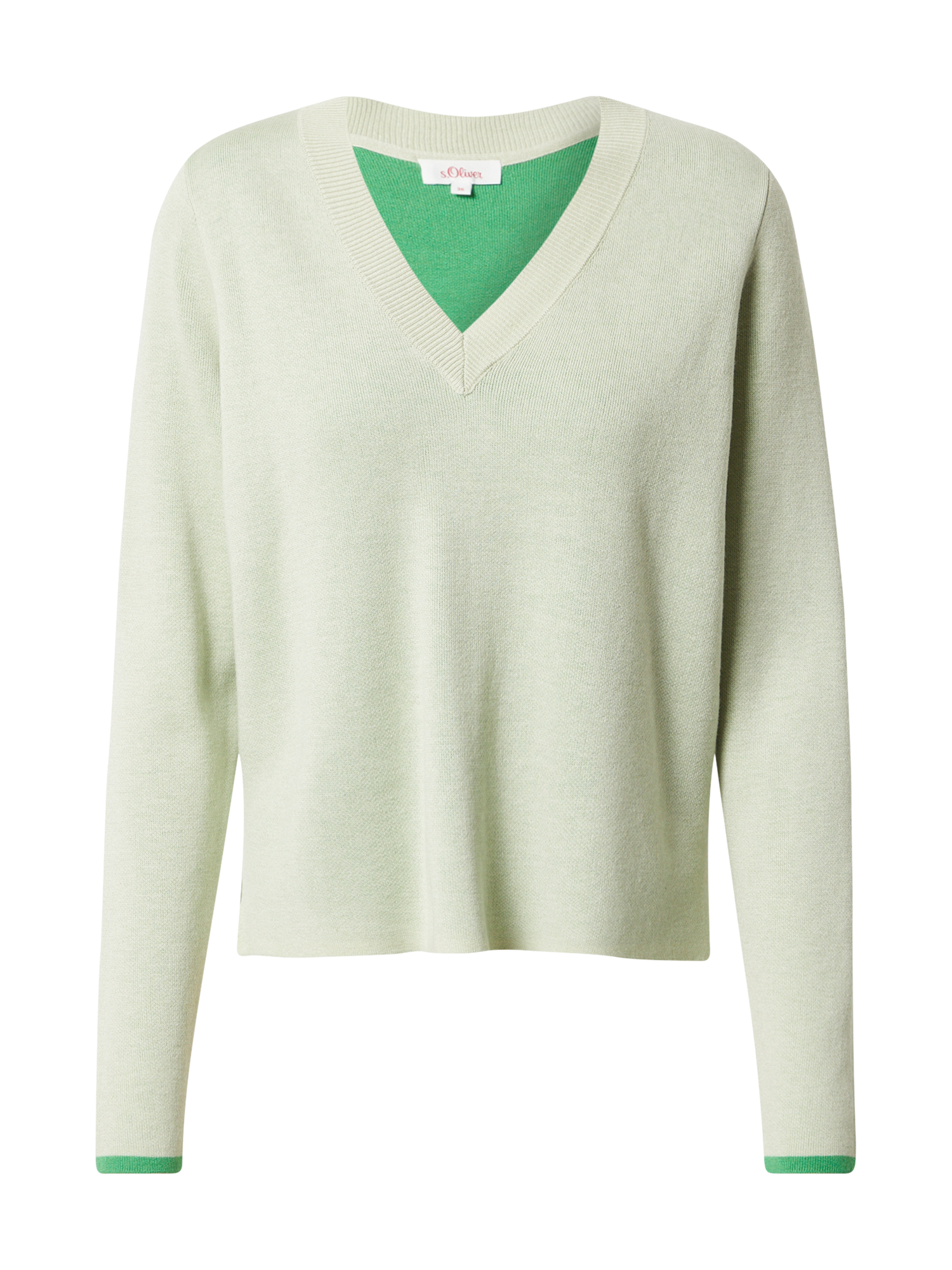 Donna qWHPB s.Oliver Pullover in Verde Pastello 