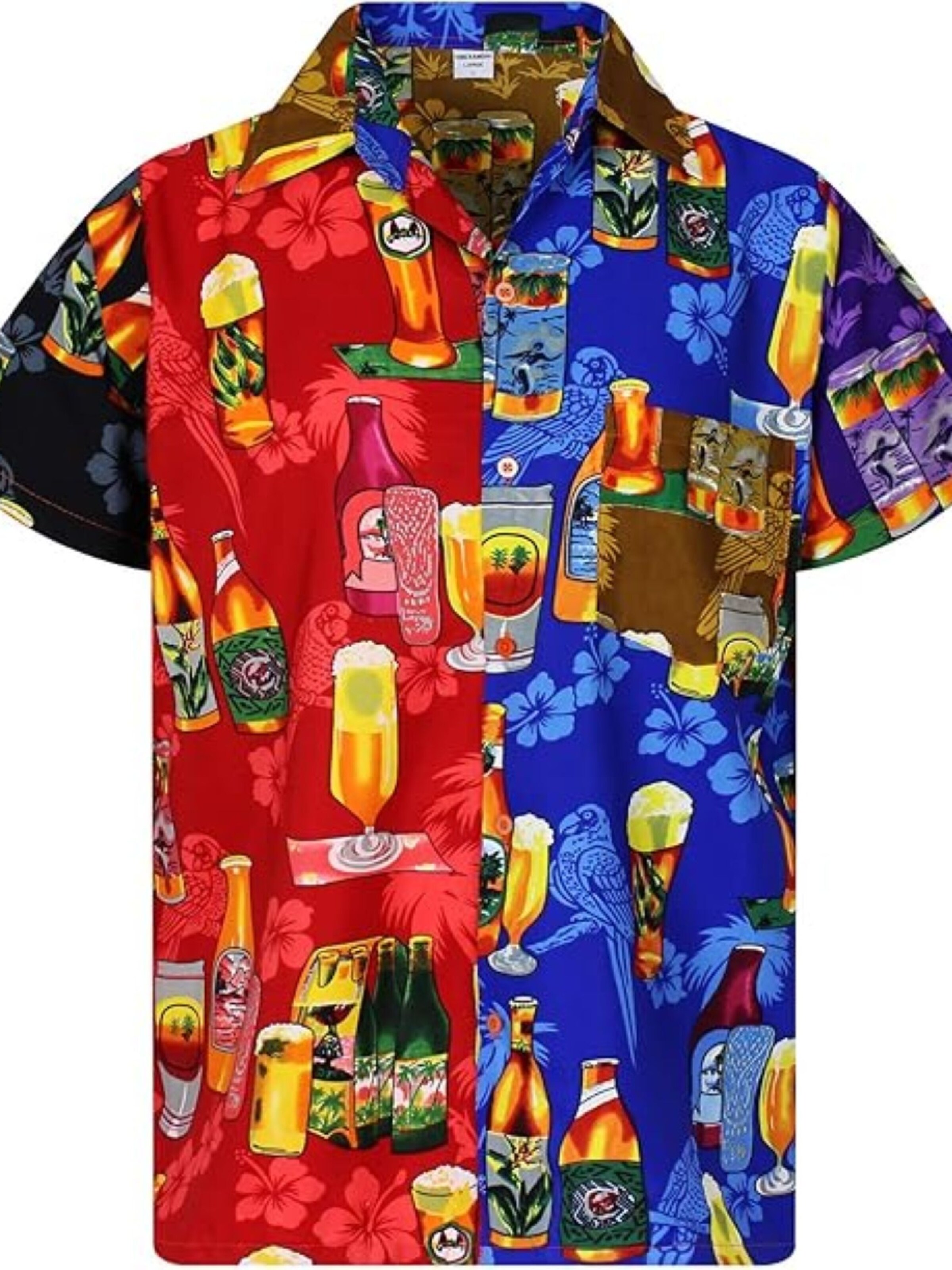 King Kameha Shirt 'Beerbottle' in Mixed colors