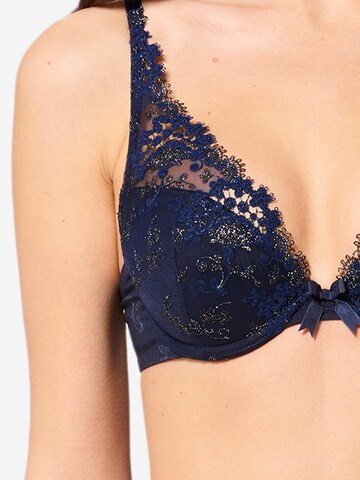 Simone Perele Push-up Bra 'Wish' in Blue