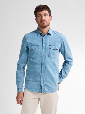 Petrol Industries Regular fit Button Up Shirt 'Pelicancrest' in Blue: front