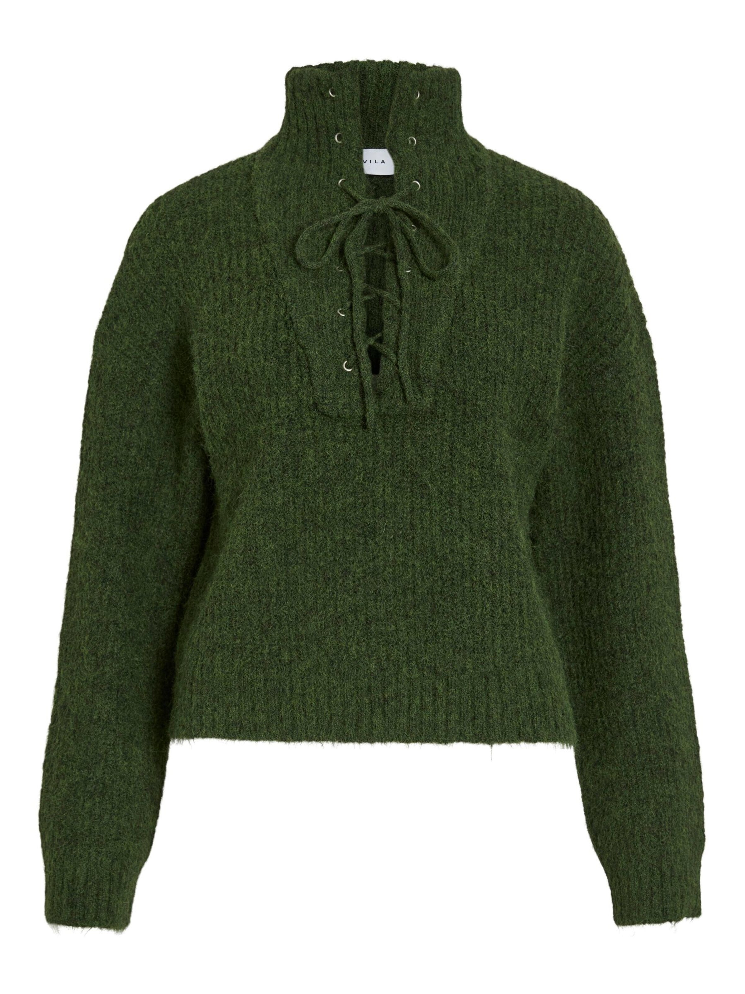 VILA Sweater in Green: front