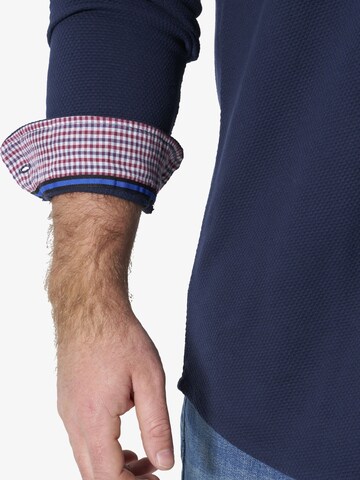 Jan Vanderstorm Comfort fit Button Up Shirt ' Knutheim ' in Blue