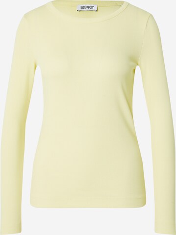 T-shirt ESPRIT en jaune : devant