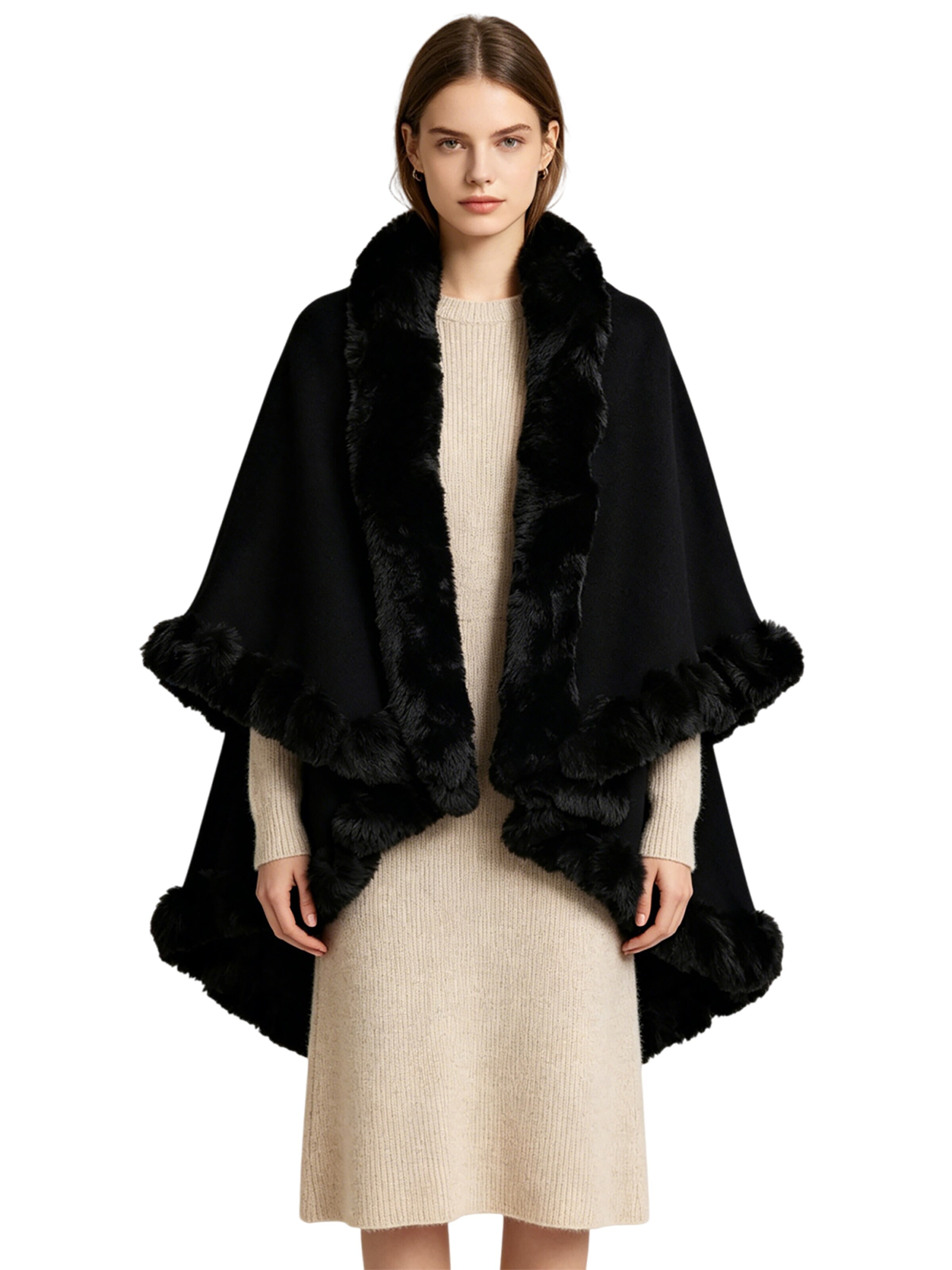 Magicshe Cape‌‌‌‌‌‌‌‌‌‌ in Schwarz: Vorderseite