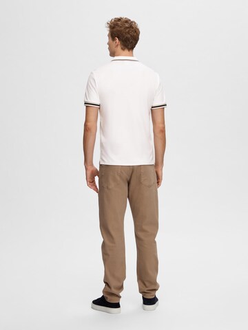 T-Shirt 'TOULOUSE' SELECTED en blanc