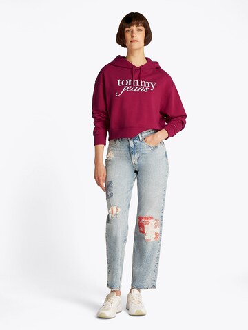 Tommy Jeans Mikina – červená