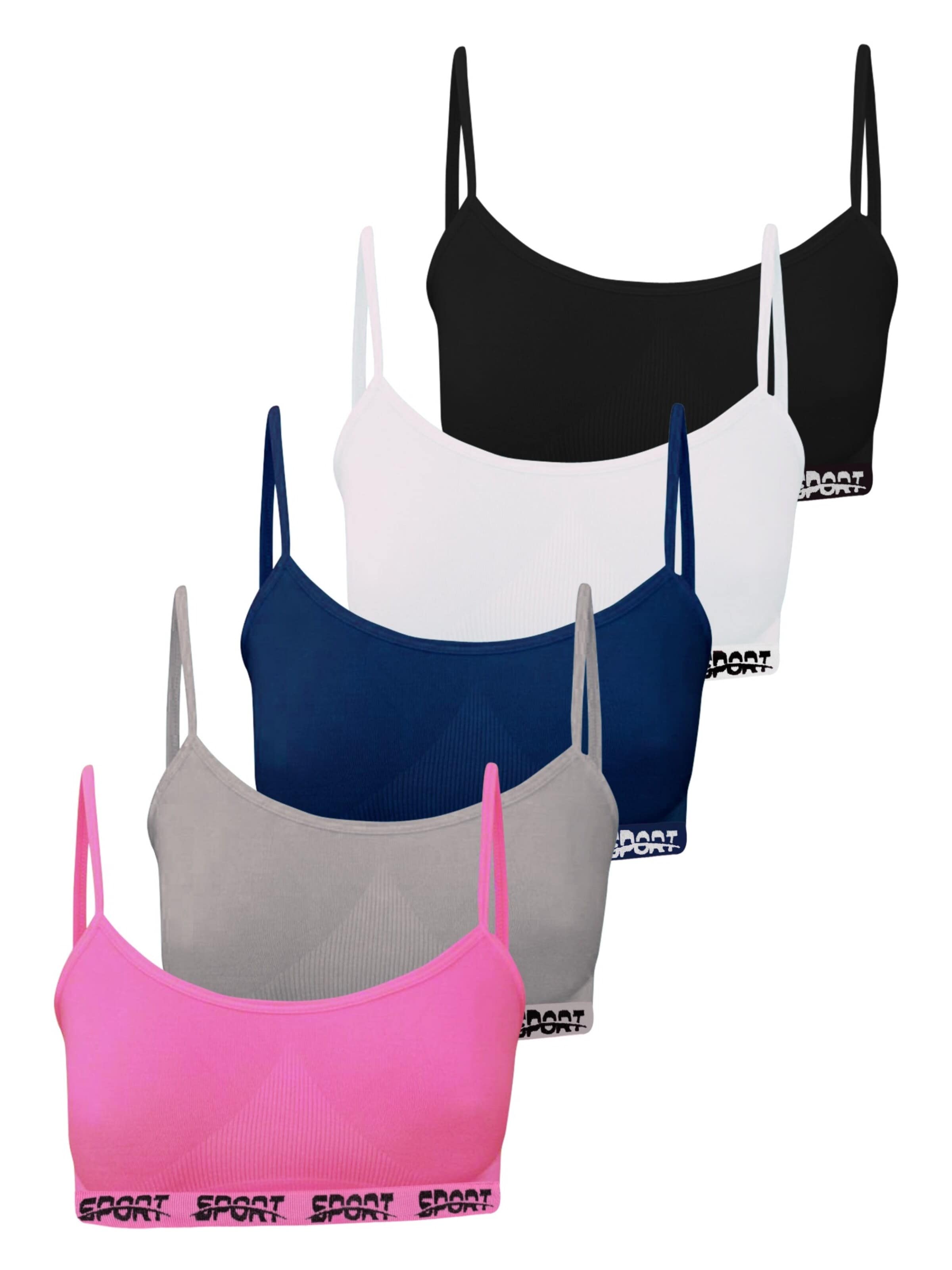 LOREZA - Camiseta térmica 'Mädchen Sport Bustier Spaghettiträger' en Mezcla de colores: frente