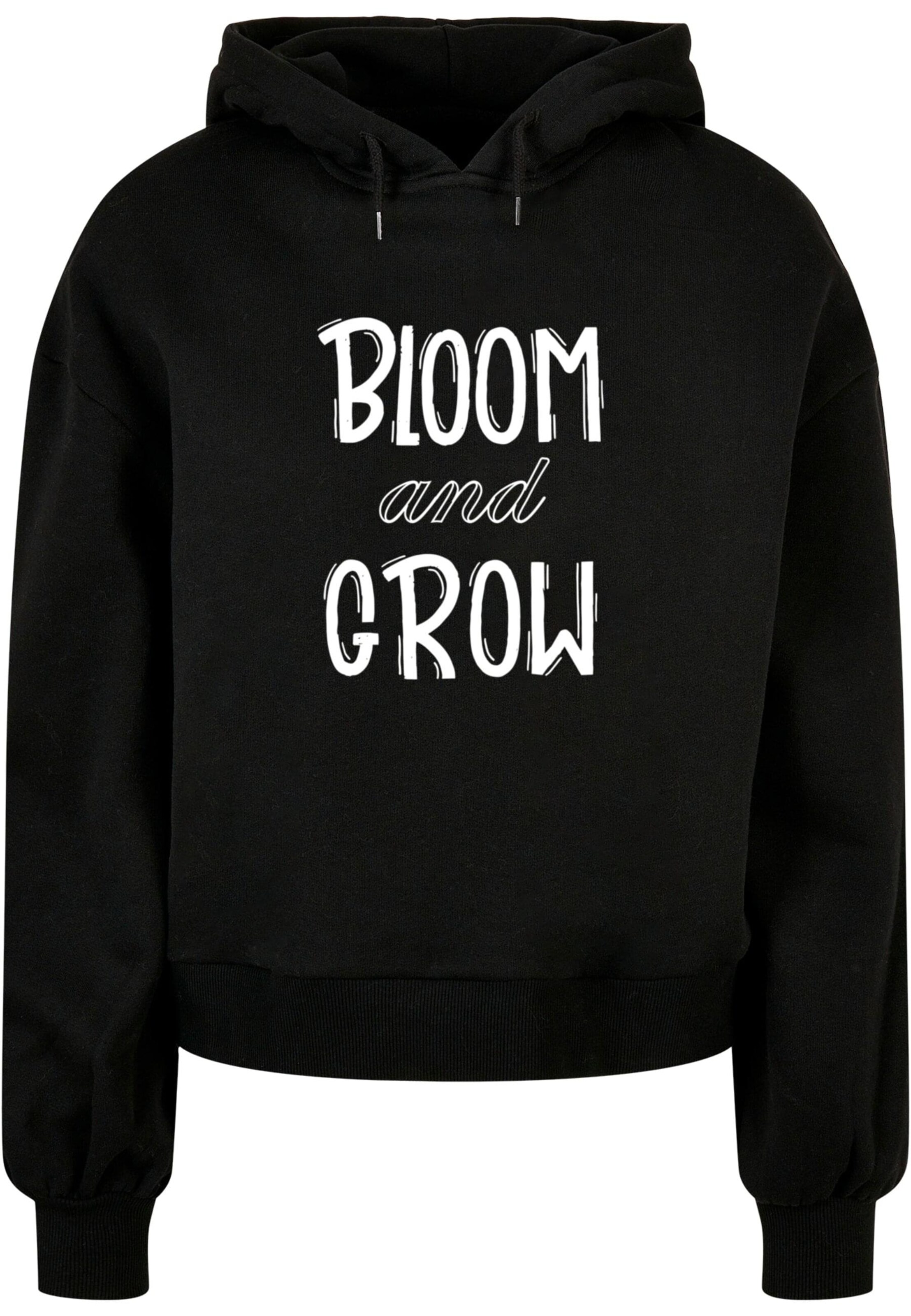 Merchcode Sweatshirt 'Spring - Bloom And Grow' in Black: front
