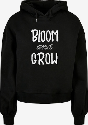 Merchcode Sweatshirt 'Spring - Bloom And Grow' in Black: front
