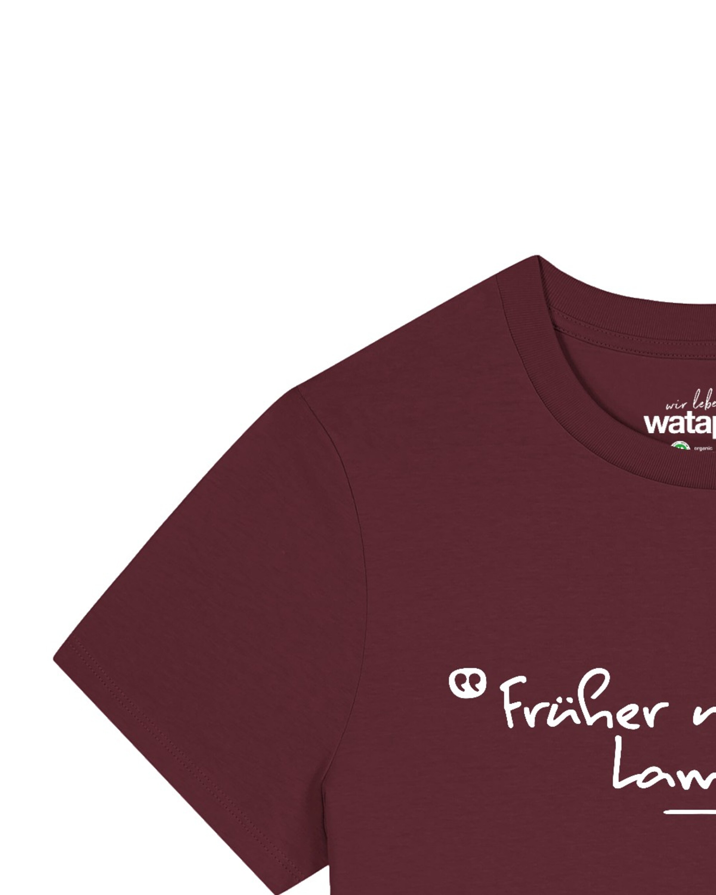 T-shirt 'Früher war mehr Lametta' Watapparel en rouge