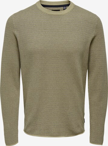 Pull-over 'NIGUEL' Only & Sons en beige : devant