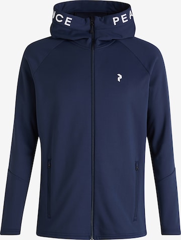 Veste outdoor PEAK PERFORMANCE en bleu : devant