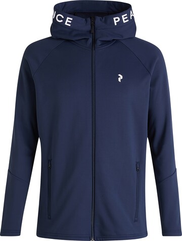 PEAK PERFORMANCE Fleece jas 'Rider' in Blauw