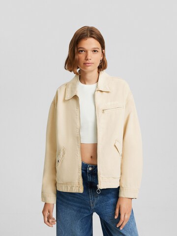 Bershka Between-season jacket in Beige: front