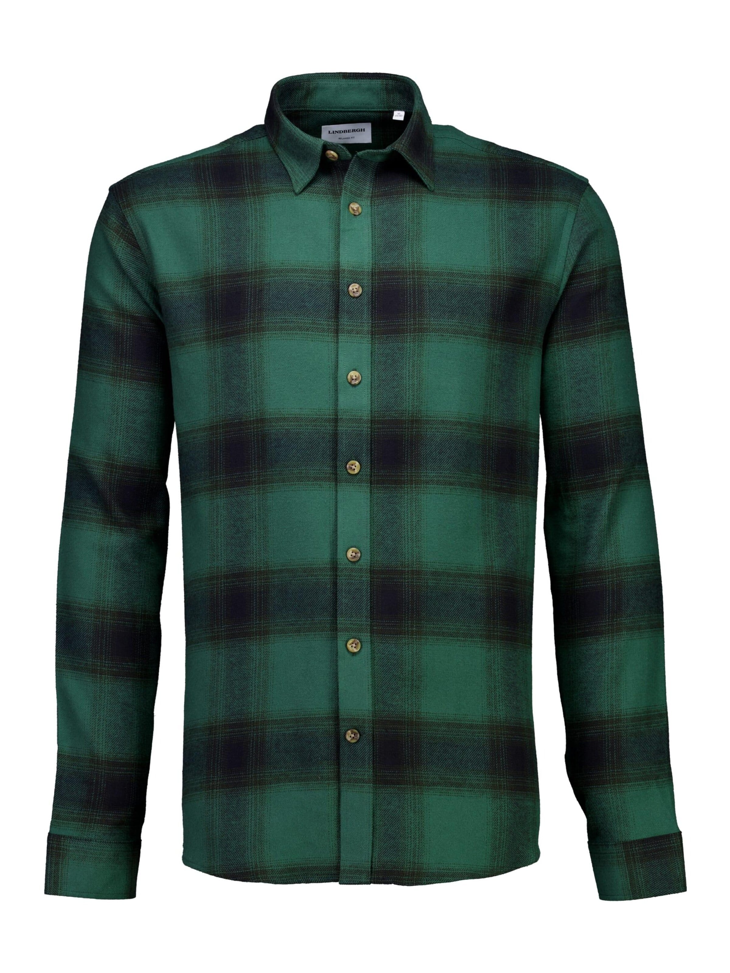 Regular fit Camicia di Lindbergh in verde: frontale