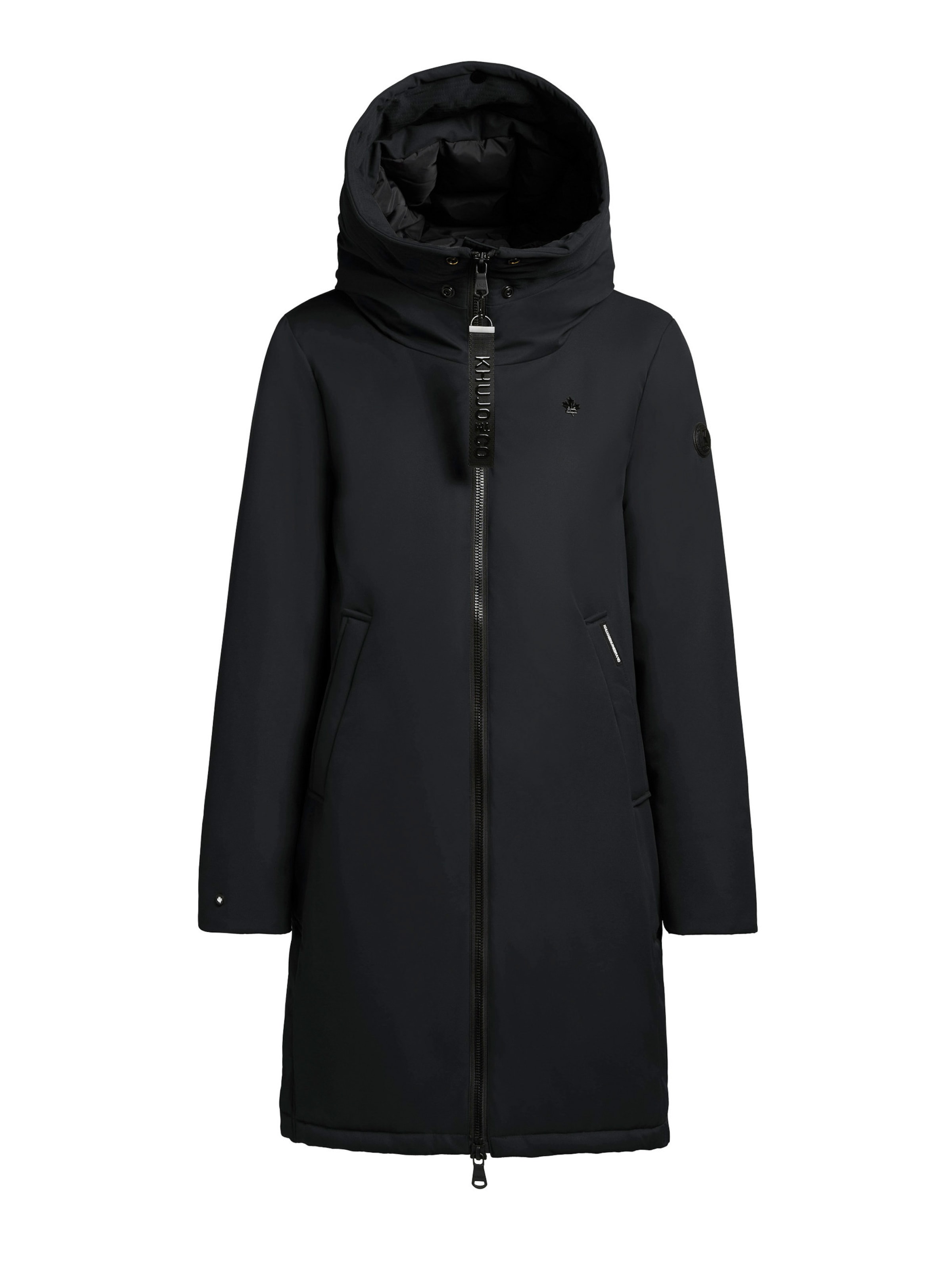 Manteau d’hiver 'Yaak3' khujo en noir : devant