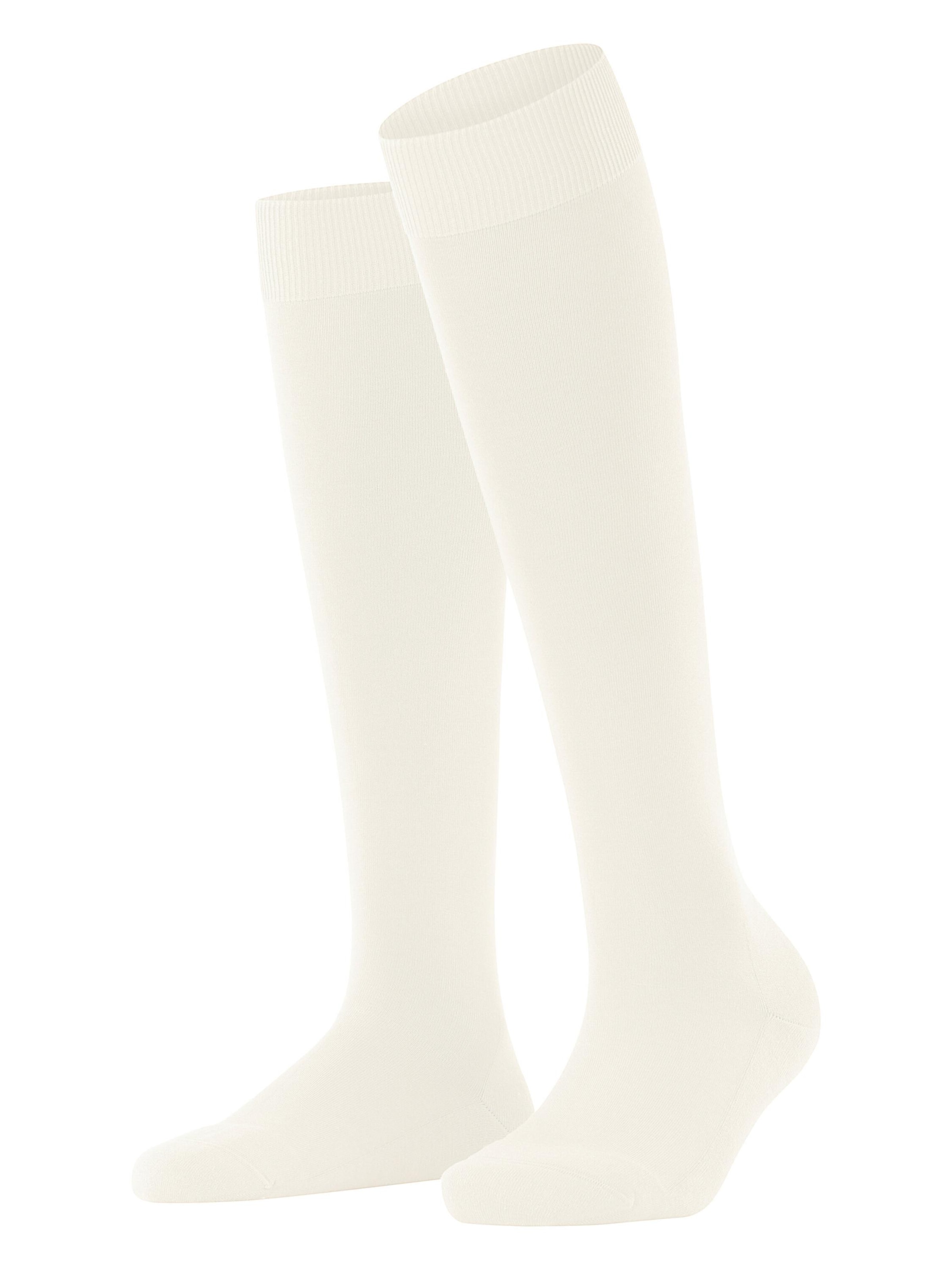 FALKE Knee High Socks 'ClimaWool' in White: front