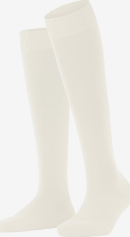 FALKE Knee High Socks 'ClimaWool' in White: front