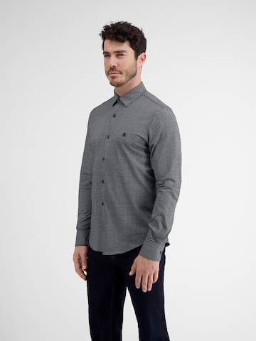 LERROS Slim fit Button Up Shirt in Blue: front