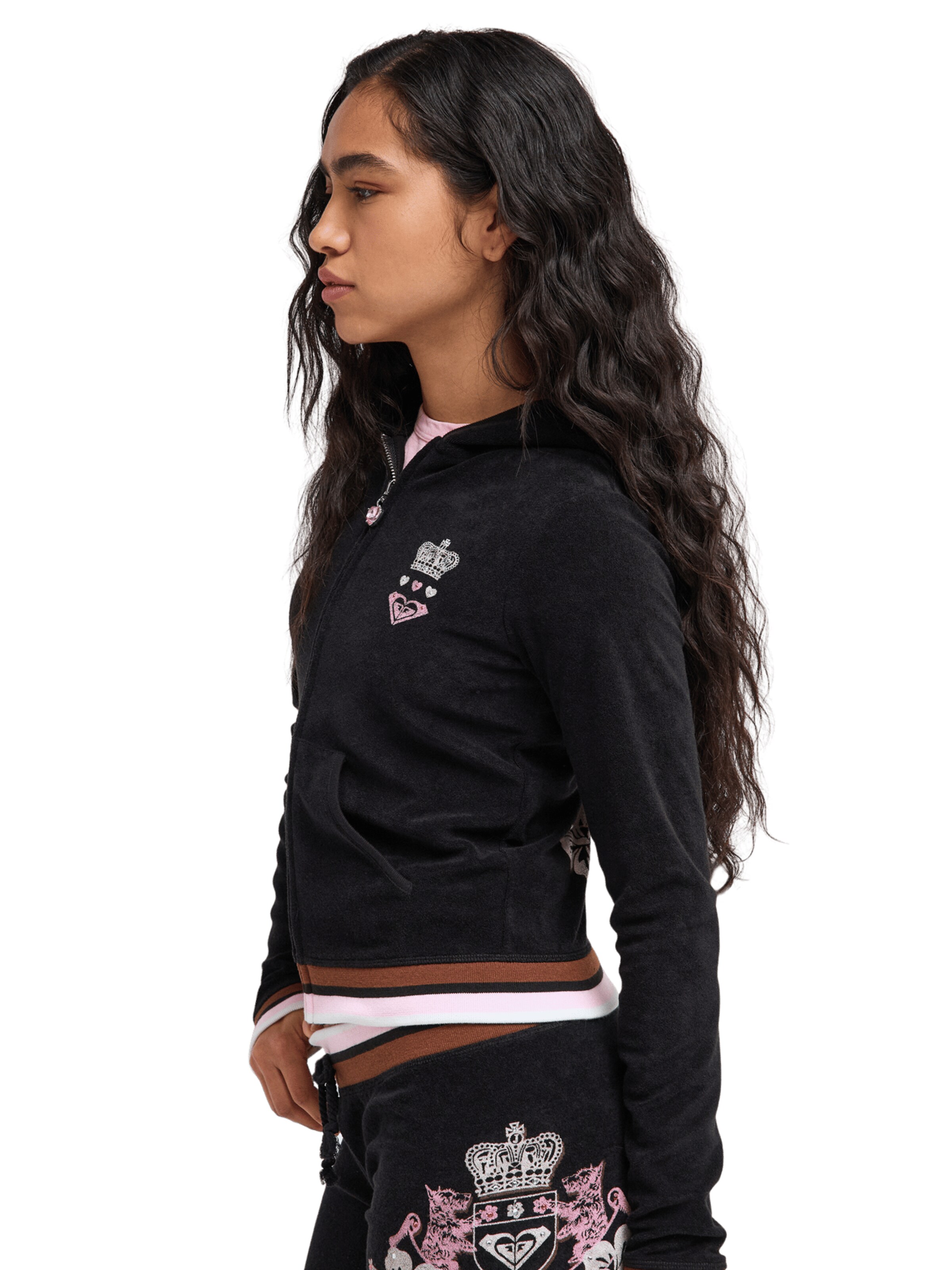 ROXY Strickjacke 'Roxy X Juicy Couture' in Grau