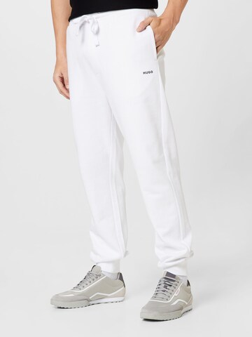 HUGO Tapered Broek 'Dayote' in Wit: voorkant