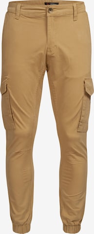 Pantalon cargo Alessandro Salvarini en beige : devant