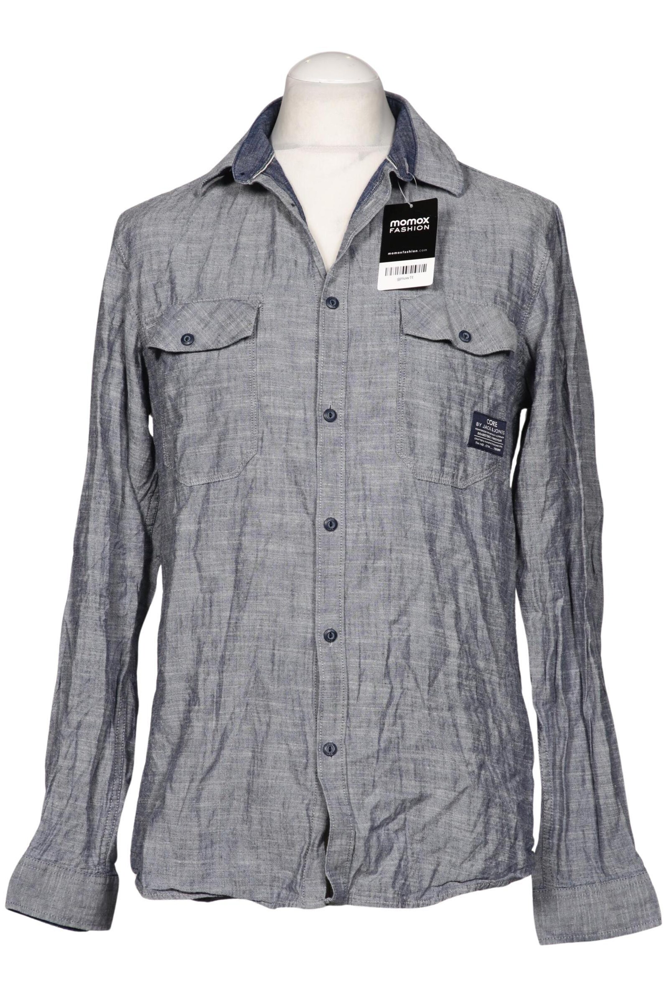 JACK & JONES Button Up Shirt in L in Blue: front
