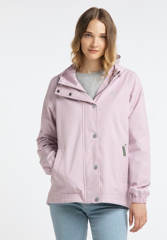 Schmuddelwedda Weatherproof jacket 'Yuka' in Pink: front