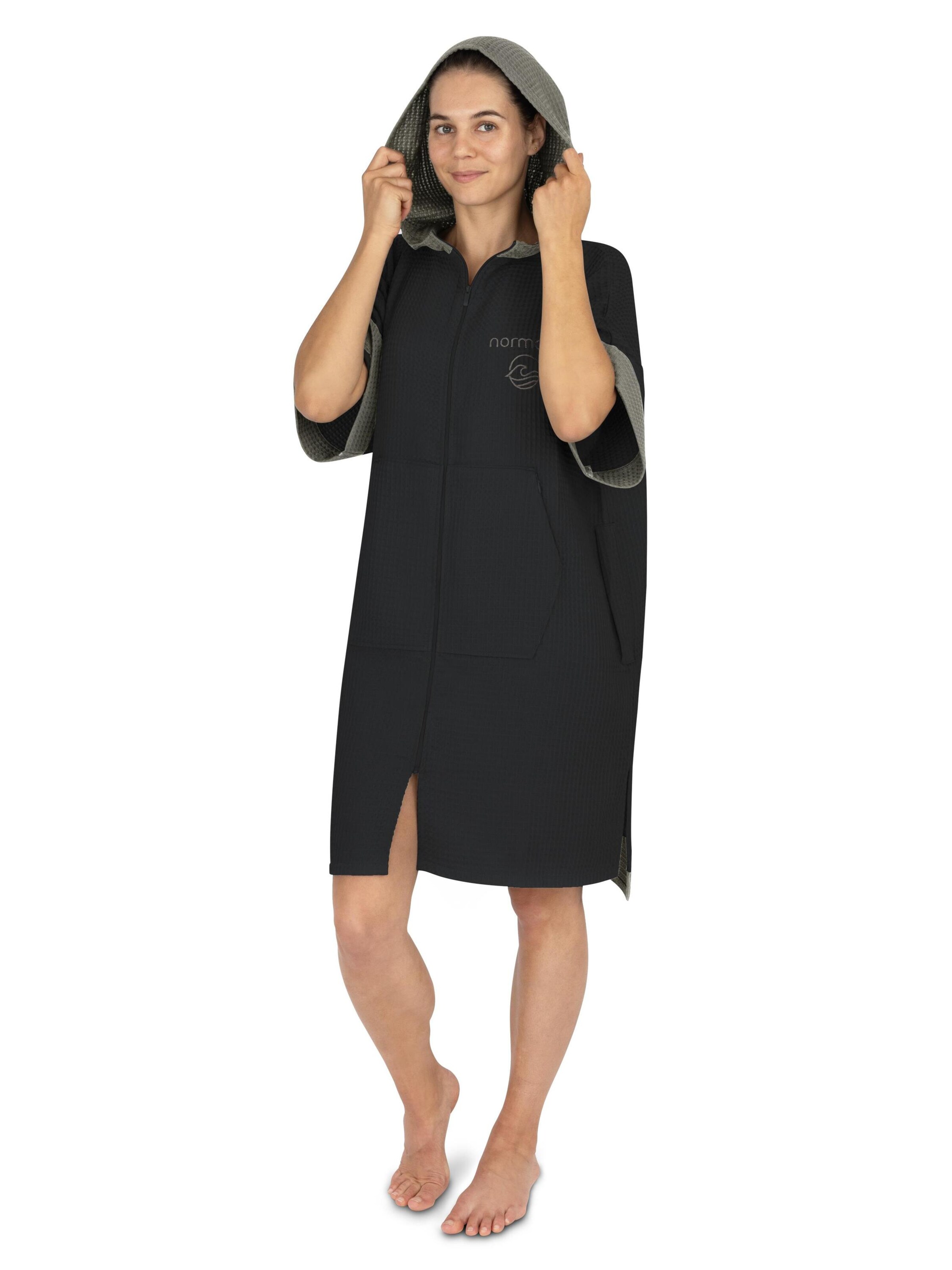 Peignoir long normani en noir