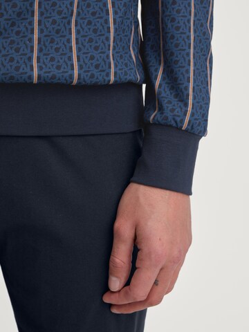 CALIDA Pyjama lang 'Relax Imprint' in Blauw