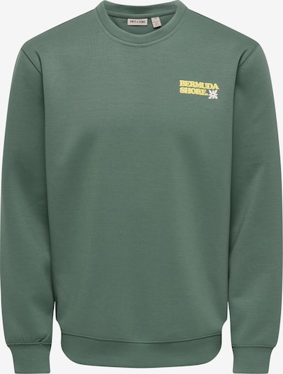 Megztinis be užsegimo 'ONSLUCCA ALOHA' iš Only & Sons, spalva – geltona / tamsiai žalia / lašišų spalva / balta, Prekių apžvalga